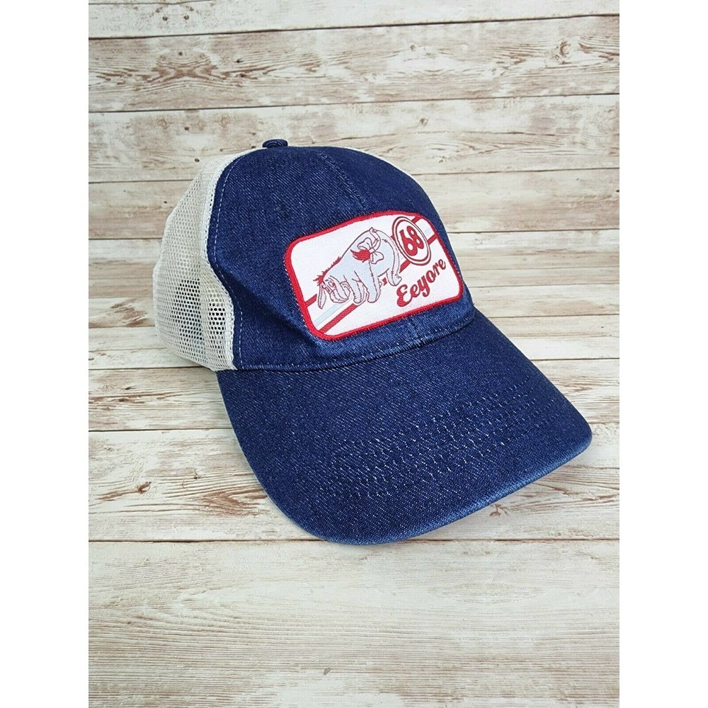 Disney‎ Eeyore - Winnie the Pooh 68 Blue Denim Mesh Trucker Style Snapback Hat